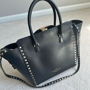 Valentino Vitello double handle tote
